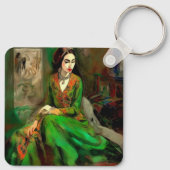 美しい（緑） キーホルダー (裏面)