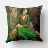 美しい（緑） クッション (裏面)