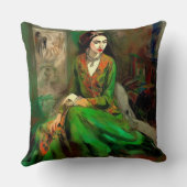 美しい（緑） クッション (裏面)