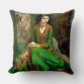 美しい（緑） クッション (正面)