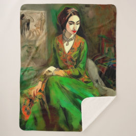 美しい（緑） シェルパブランケット