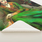 美しい（緑） シェルパブランケット (3/4)