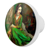 美しい（緑） セラミックノブ (右)