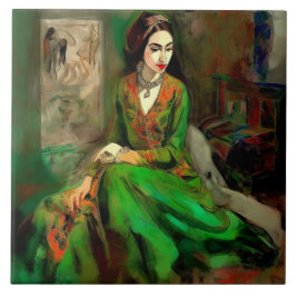 美しい（緑） タイル