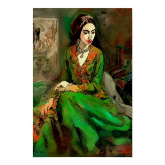 美しい（緑） ポスター (正面)