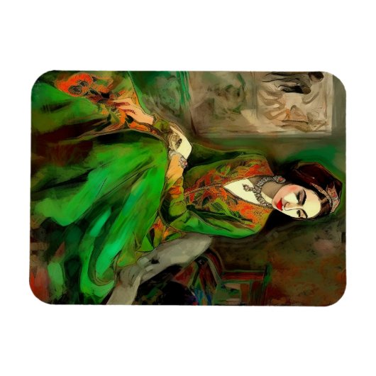 美しい（緑） マグネット (横)