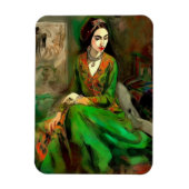 美しい（緑） マグネット (縦)