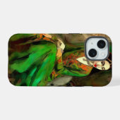 美しい（緑） iPhone 15ケース (裏面横)