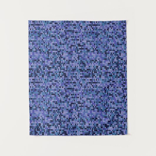 美しい,編み物パターン,編み物,青 タペストリー (正面)