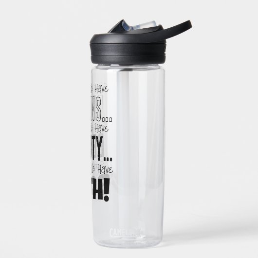 美しい、脳、またはその両方 ウォーターボトル (左面)