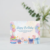 美しい 誕生日おめでとう ポストカード (スタンド正面)