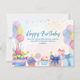 美しい 誕生日おめでとう ポストカード