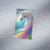 美しい、野生の、オパールの一角獣、長い虹 マグネット名刺 (インサイチュ)