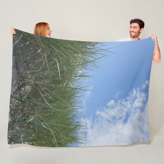 美しい，風景，砂丘，草，空，夏 フリースブランケット (インサイチュ)