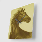 "美しい"馬壁時計 スクエア壁時計 (傾斜)