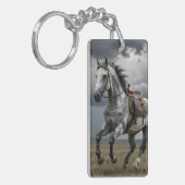 美しい、馬、自然、投げる キーホルダー (正面左)