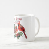 美しい（鳥）ショウジョウコウカンチョウメモリアル常に私たちのハート コーヒーマグカップ (正面右)