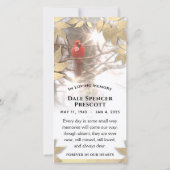 美しい（鳥）ショウジョウコウカンチョウ4x8悔やみや弔慰サンキューカード サンキューカード (裏面)