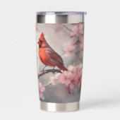 美しい（鳥）ショウジョウコウカンチョウ 保温保冷タンブラー (左面)