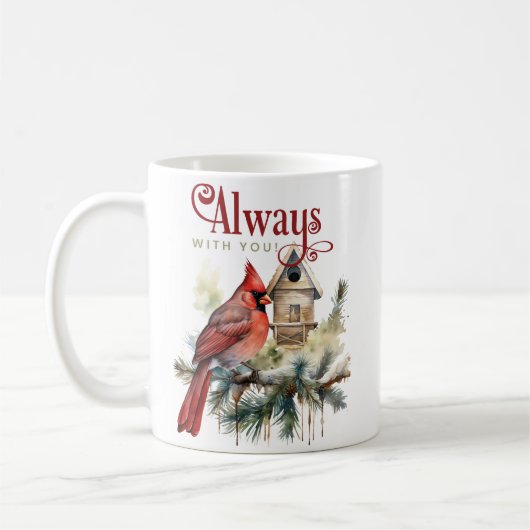 美しい（鳥）ショウジョウコウカンチョウ/常にあなたと コーヒーマグカップ (左)