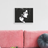 美しい（黒い背景画面） キャンバスプリント (インサイチュ (リビング))