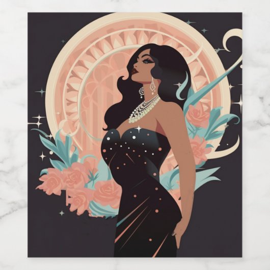 美しい#1 ワインラベル (シングルラベル)