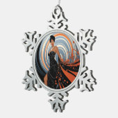 美しい#2 スノーフレークピューターオーナメント (右)