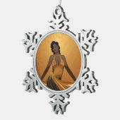 美しい#4 スノーフレークピューターオーナメント (右)