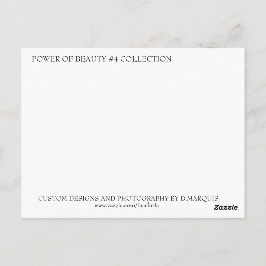 美しい#4 ポストカード (裏面)