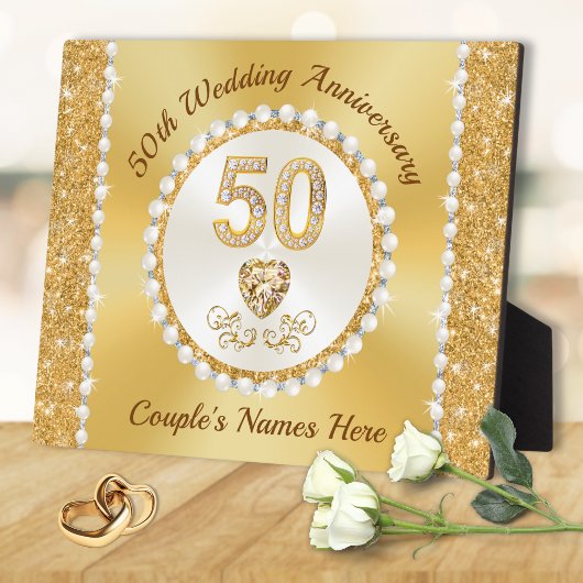美しい、50周年記念プレート、パーソナライズド フォトプラーク