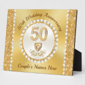 美しい、50周年記念プレート、パーソナライズド フォトプラーク (側面)
