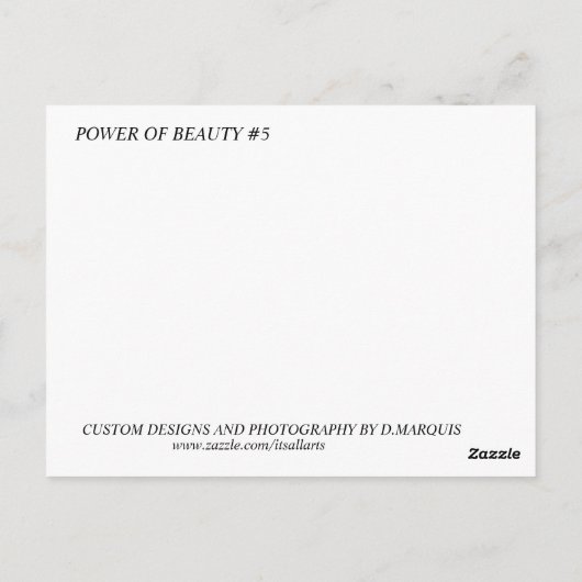 美しい#5 ポストカード (裏面)