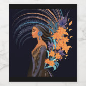 美しい#5 ワインラベル (シングルラベル)