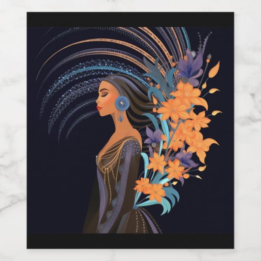 美しい#5 ワインラベル (シングルラベル)