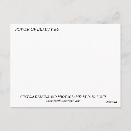 美しい#6 ポストカード (裏面)