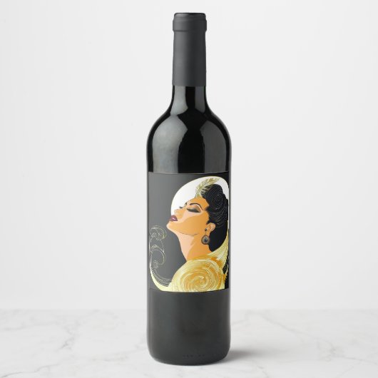 美しい#6 ワインラベル (正面)