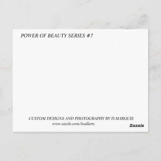 美しい#7 ポストカード (裏面)