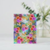 美しい"Get 失った in Paradise"のカスタム引用文 ポストカード (スタンド正面)