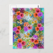 美しい"Get 失った in Paradise"のカスタム引用文 ポストカード (正面/裏面)