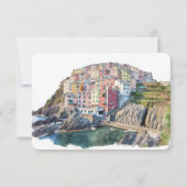 美しいAmalfiコースト水色RSVP返信Invite 招待状 (裏面)