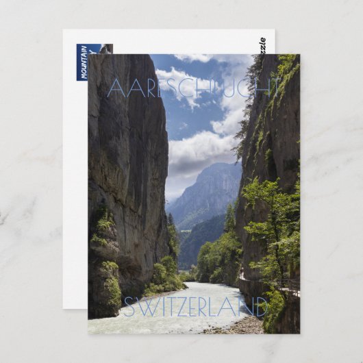 美しいAre Gorge,スイス ポストカード (正面/裏面)
