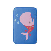 美しいBeale_Pinkie The Whale_adorable_blue バスマット (正面縦)
