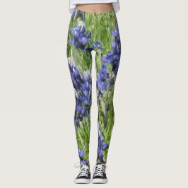 美しいbluebonnetのleggins レギンス