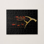 美しいBohoのボヘミアのシカの枝角の夢のキャッチャー ジグソーパズル (横)