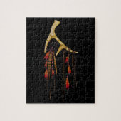 美しいBohoのボヘミアのシカの枝角の夢のキャッチャー ジグソーパズル (縦)