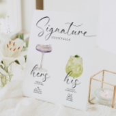 美しいBohoシグネチャードリンク結婚ズバー 台座サイン