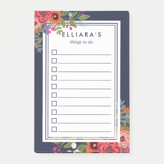 美しいBohoブーケ – 名前をカスタムするの一覧 ポストイット (正面)