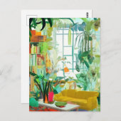 美しいBohoリビングルームはがき ポストカード (正面/裏面)