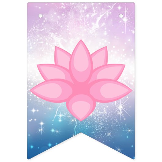 美しいBrunch|Purple|Blue及び白の輝きのスパ バンティングフラッグ (第1の旗)