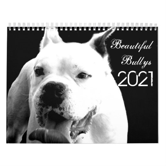 美しいBullys 2021犬のカレンダー カレンダー (カバー)